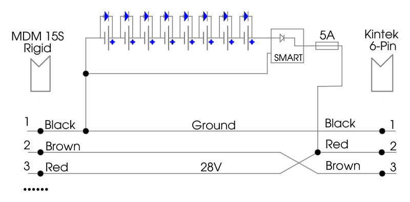Communication Connection Diagram of Battery Pack Connector